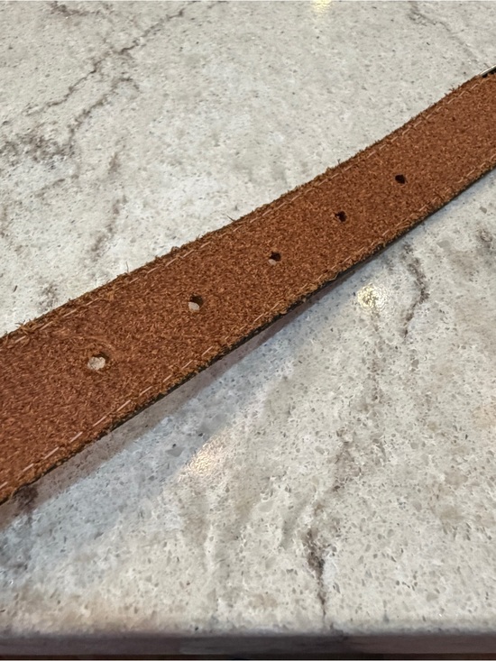 Vintage Levi’s Red Leather Belt Made USA Cowhide Western Motif Conchos Sz 32